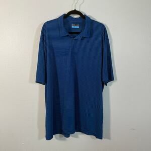 PGA Tour Blue‎ Striped Polo Shirt Men’s XXXL